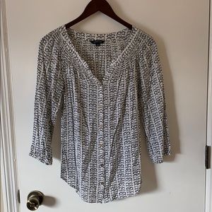 Lands’ End White Glasses Button Down